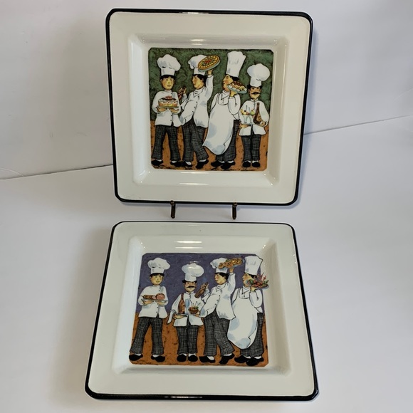 Brunelli Other - Brunelli Italy Chefs/Bakers Plates Set of 2  Made In Italy Plates 10.25”